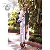 Robe de plage Longue Crochet FLORIDA - Couleurs Lagon