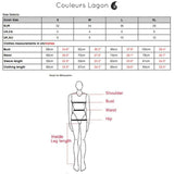 Robe en mousseline Criss Cross Crochet Dentelle à manches longues - Couleurs Lagon
