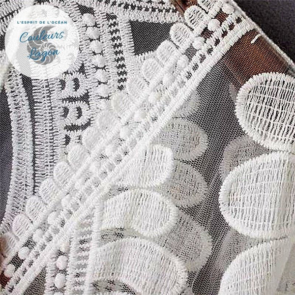 Robe Tunique de plage Crochet HELIANTE - Couleurs Lagon