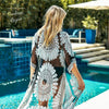 Robe Tunique de plage Crochet HELIANTE - Couleurs Lagon