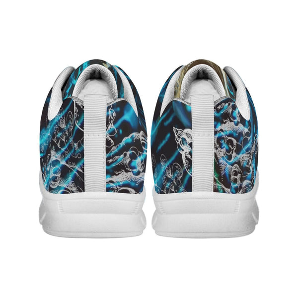 Running hommes BENITIER BLEU à semelle blanche - Couleurs Lagon
