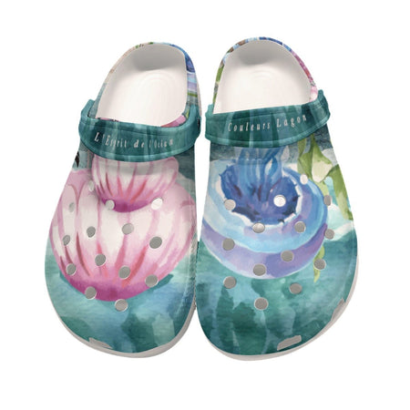 Sabots Femmes Algues et Méduses - Couleurs Lagon