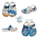 Sabots Femmes Marbre Marine TieDye - Couleurs Lagon
