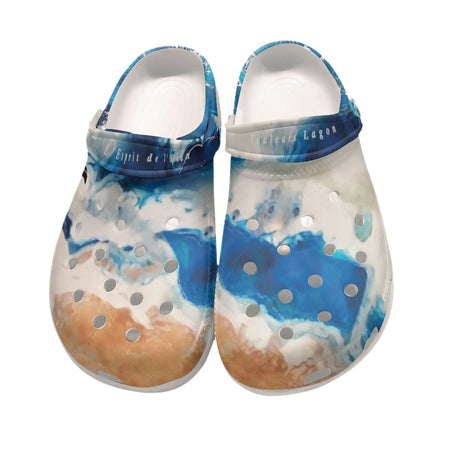 Sabots Femmes Marbre Marine TieDye - Couleurs Lagon