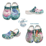 Sabots Hommes Crocs Algues et Meduses - Couleurs Lagon