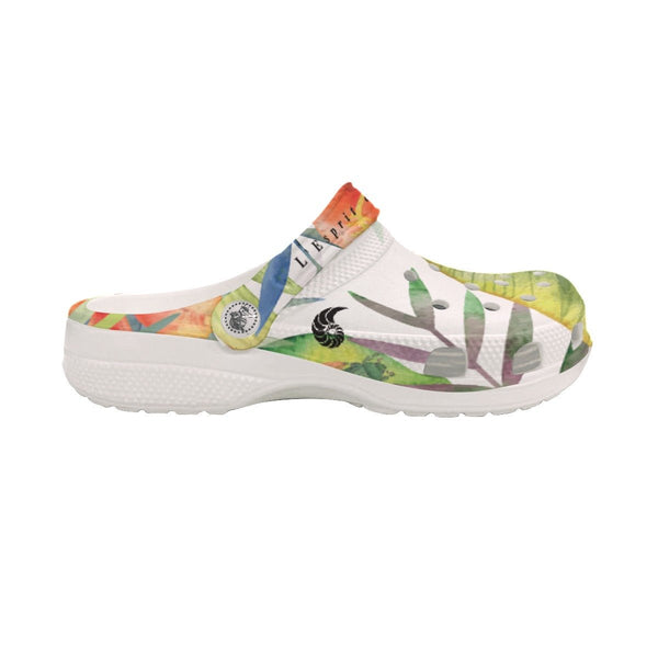 Sabots Hommes Crocs Blanc Floral Hibiscus - Couleurs Lagon