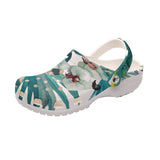 Sabots Hommes Crocs Blanc Floral Libellule 2 - Couleurs Lagon
