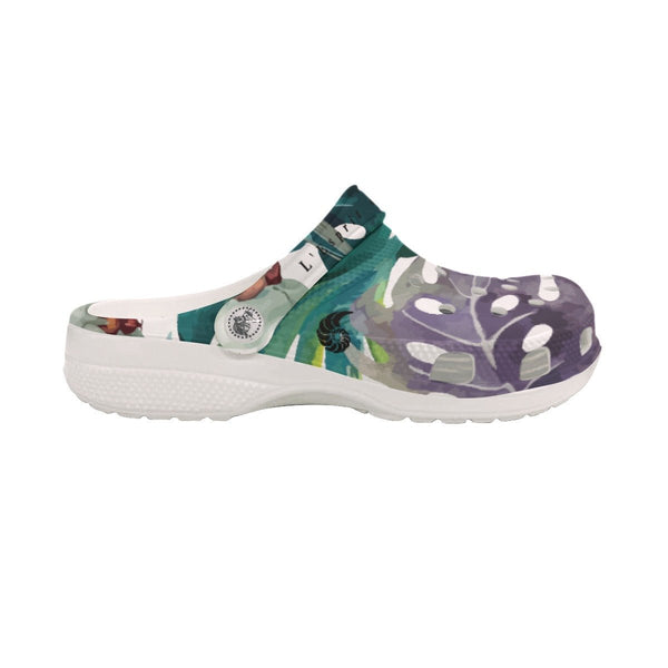 Sabots Hommes Crocs Blanc Floral Libellule 2 - Couleurs Lagon