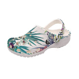 Sabots Hommes Crocs Blanc Floral Libellule - Couleurs Lagon