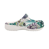 Sabots Hommes Crocs Blanc Floral Libellule - Couleurs Lagon