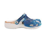 Sabots Hommes Crocs Blanc Marbre Marine Meduses - Couleurs Lagon
