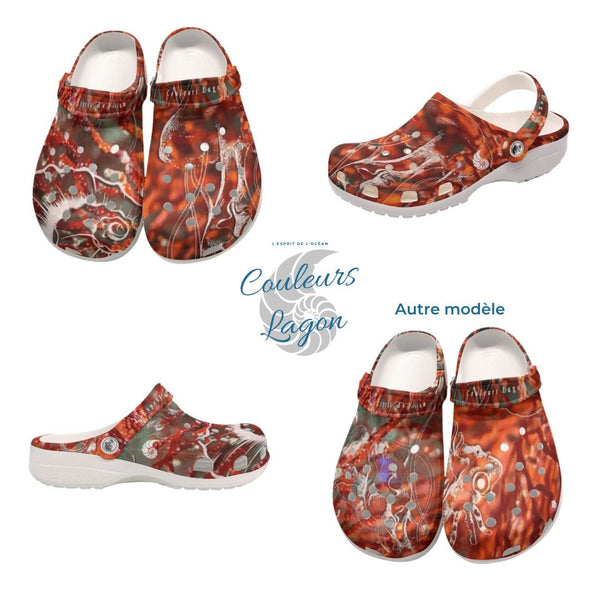 Sabots Hommes Crocs GORGONES ROUGE 2 - Couleurs Lagon