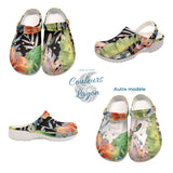 Sabots Hommes Crocs Noir Floral Hibiscus 2 - Couleurs Lagon