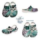 Sabots Hommes Crocs Noir Floral Libellule 2 - Couleurs Lagon