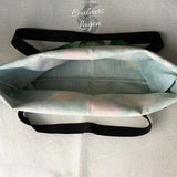 Sac Fourre Tout Vie sur Carte Marine carré 40cm 16" - Couleurs Lagon