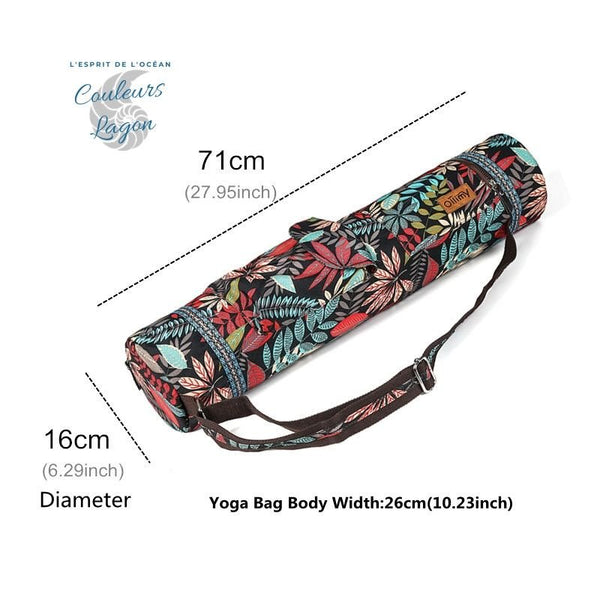 Sac imprimé pour tapis de YOGA - Couleurs Lagon