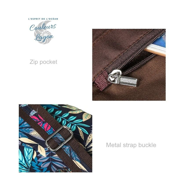 Sac imprimé pour tapis de YOGA - Couleurs Lagon