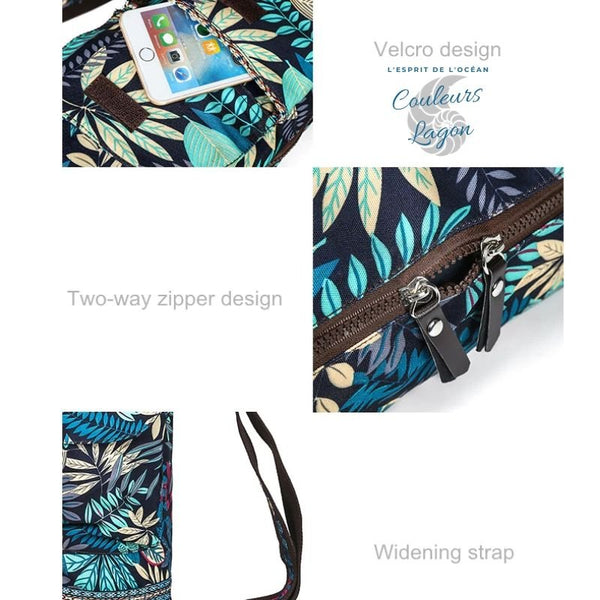Sac imprimé pour tapis de YOGA - Couleurs Lagon