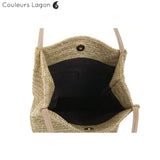Sac Paille Kaki Bandoulière - Couleurs Lagon