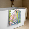 Serviette 30x60 PF1.3 COLEOPTERES HIBISCUS - Couleurs Lagon