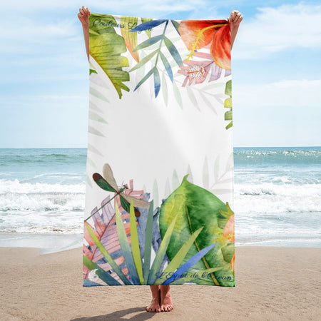 Serviette 30x60 PF1.4 COLEOPTERES HIBISCUS - Couleurs Lagon