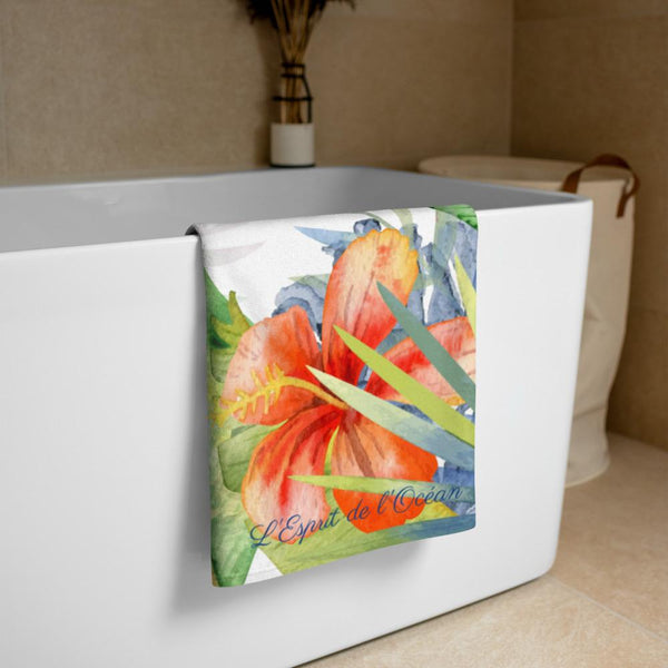 Serviette 30x60 PF1.5 COLEOPTERES HIBISCUS - Couleurs Lagon