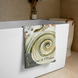 Serviette 30x60 PM2.1 SABLE MARINE NAUTILE - Couleurs Lagon