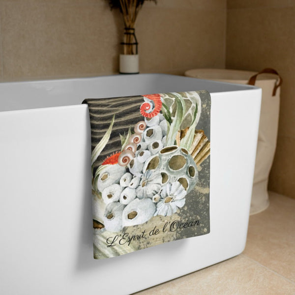 Serviette 30x60 PM2.4 SABLE MARINE - Couleurs Lagon