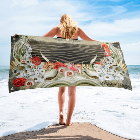 Serviette 30x60 PM2.4 SABLE MARINE - Couleurs Lagon