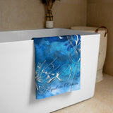 Serviette 30x60 PM3.2 MARBRE MARINE DRAGON FISH - Couleurs Lagon