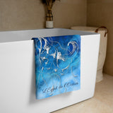 Serviette 30x60 PM3.3 MARBRE MARINE MEDUSE 2 - Couleurs Lagon