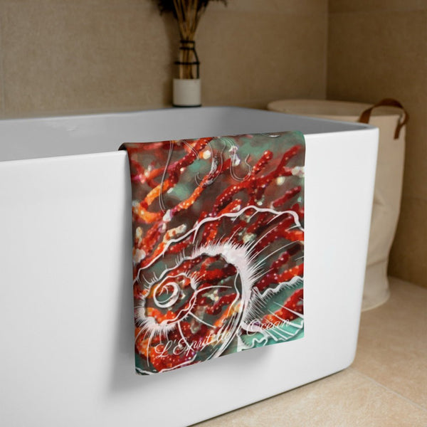 Serviette 30x60 PM4.1 RED CORAL - Couleurs Lagon