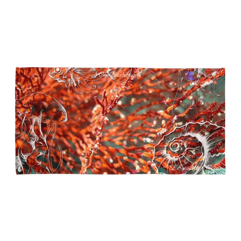 Serviette 30x60 PM4.1 RED CORAL - Couleurs Lagon