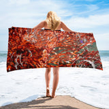 Serviette 30x60 PM4.2 RED CORAL 2 - Couleurs Lagon
