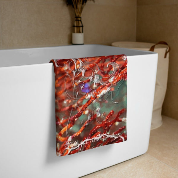 Serviette 30x60 PM4.3 RED CORAL 3 - Couleurs Lagon