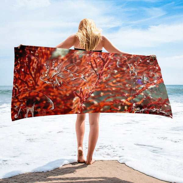 Serviette 30x60 PM4.3 RED CORAL 3 - Couleurs Lagon