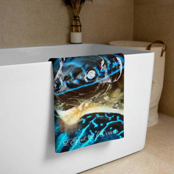 Serviette 30x60 PM5.2 BENITIER BLEU 2 - Couleurs Lagon