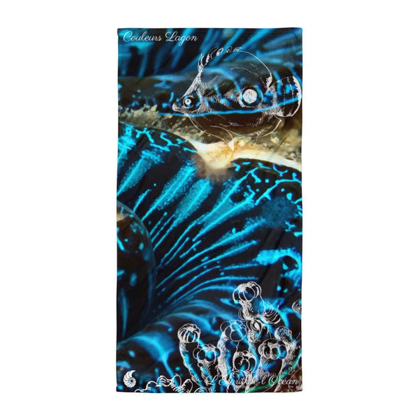 Serviette 30x60 PM5.3 BENITIER BLEU 3 - Couleurs Lagon