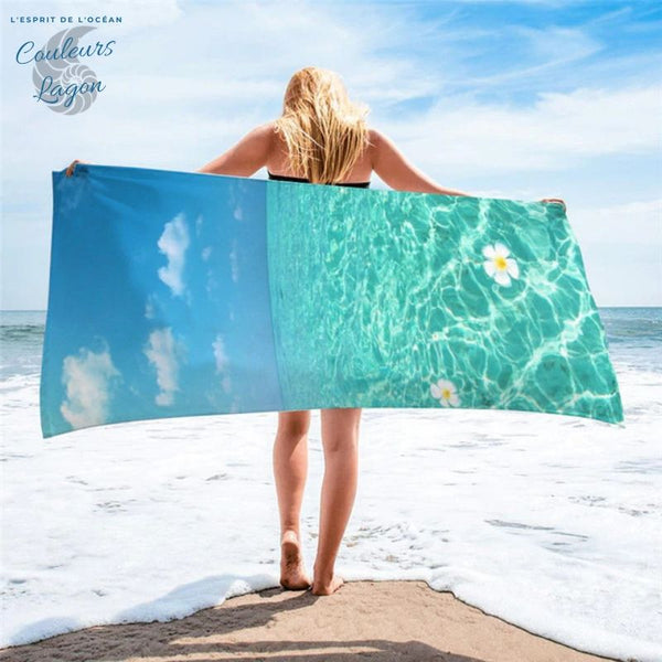 Serviette de bain microfibres Couleurs Lagon - Couleurs Lagon