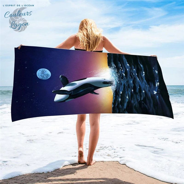 Serviette de bain microfibres Couleurs Lagon - Couleurs Lagon