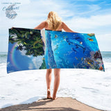 Serviette de bain microfibres Couleurs Lagon - Couleurs Lagon