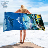Serviette de bain microfibres Couleurs Lagon - Couleurs Lagon