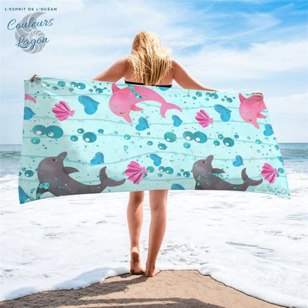 Serviette de bain microfibres Couleurs Lagon - Couleurs Lagon