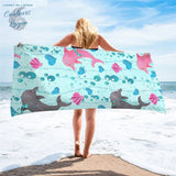 Serviette de bain microfibres Couleurs Lagon - Couleurs Lagon
