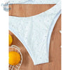 Sexy Bikini 2 pièces Bandeau O Brodé Ajouré et Bas Tangua - Couleurs Lagon