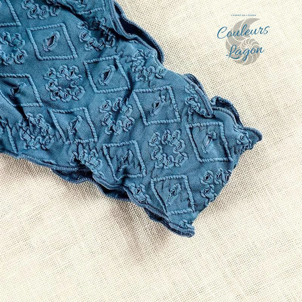Sexy Bikini 2 pièces Brodé Ajouré à Volant Bas Tangua - Couleurs Lagon