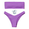 Sexy Bikini deux pièces Micro Bandeau Culotte Taille Haute Tangua Brésilien - Couleurs Lagon