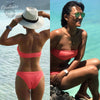 Sexy Bikini deux pièces Micro Bandeau Culotte Taille Haute Tangua Brésilien - Couleurs Lagon