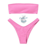 Sexy Bikini deux pièces Micro Bandeau Culotte Taille Haute Tangua Brésilien - Couleurs Lagon