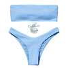 Sexy Bikini deux pièces Micro Bandeau Culotte Taille Haute Tangua Brésilien - Couleurs Lagon